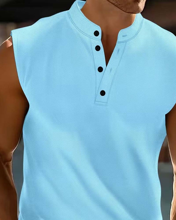 Linne Herr Henley Enfärgad Sport