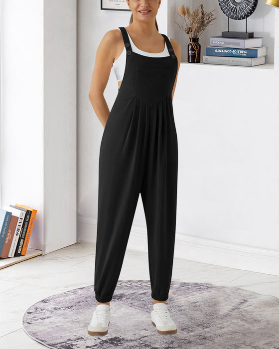 Overalls Enfärgat Veckad
