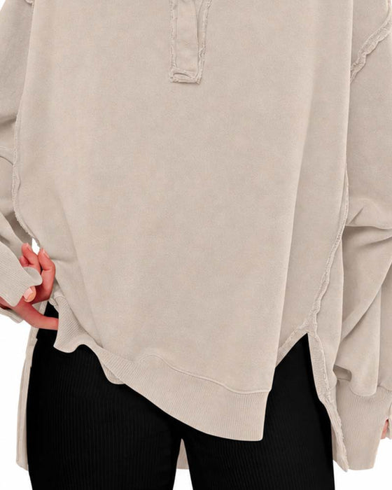 Sweatshirt Enfärgad Långärmad