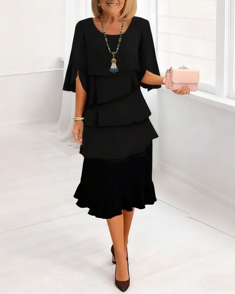 Klänning Stilfull Rund Hals Nivå