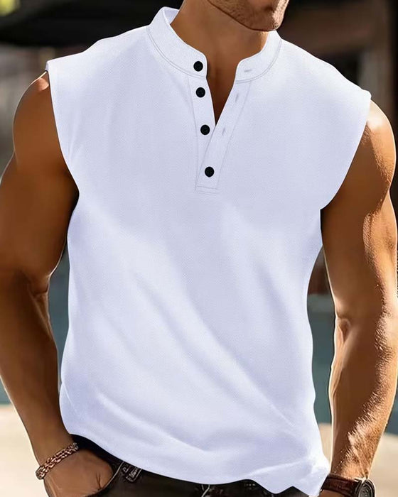 Linne Herr Henley Enfärgad Sport
