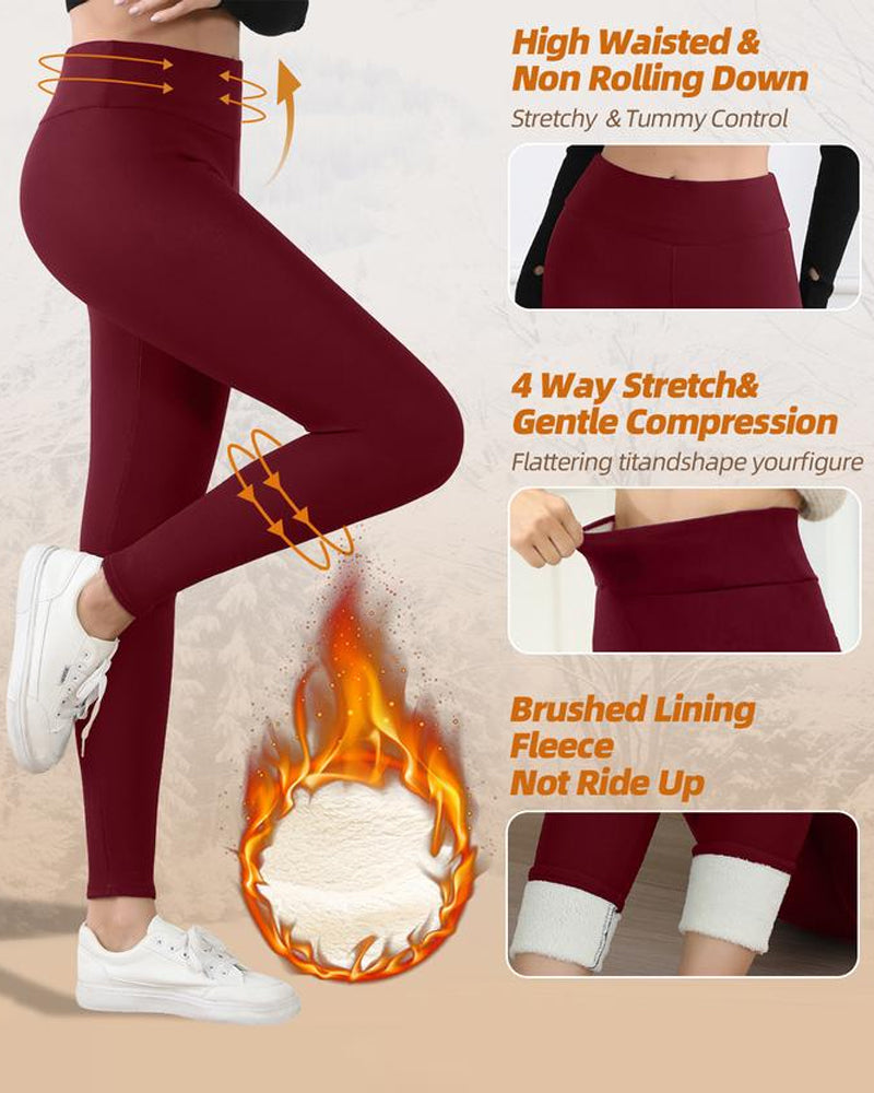 Leggings Varm Höjdmage Mysig Fodrad