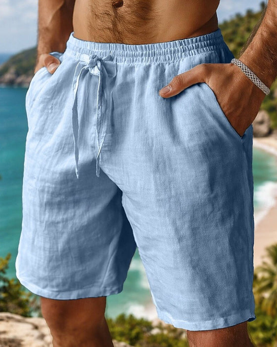 Shorts Ren Bomull Strand Fempunkt Avslappnad