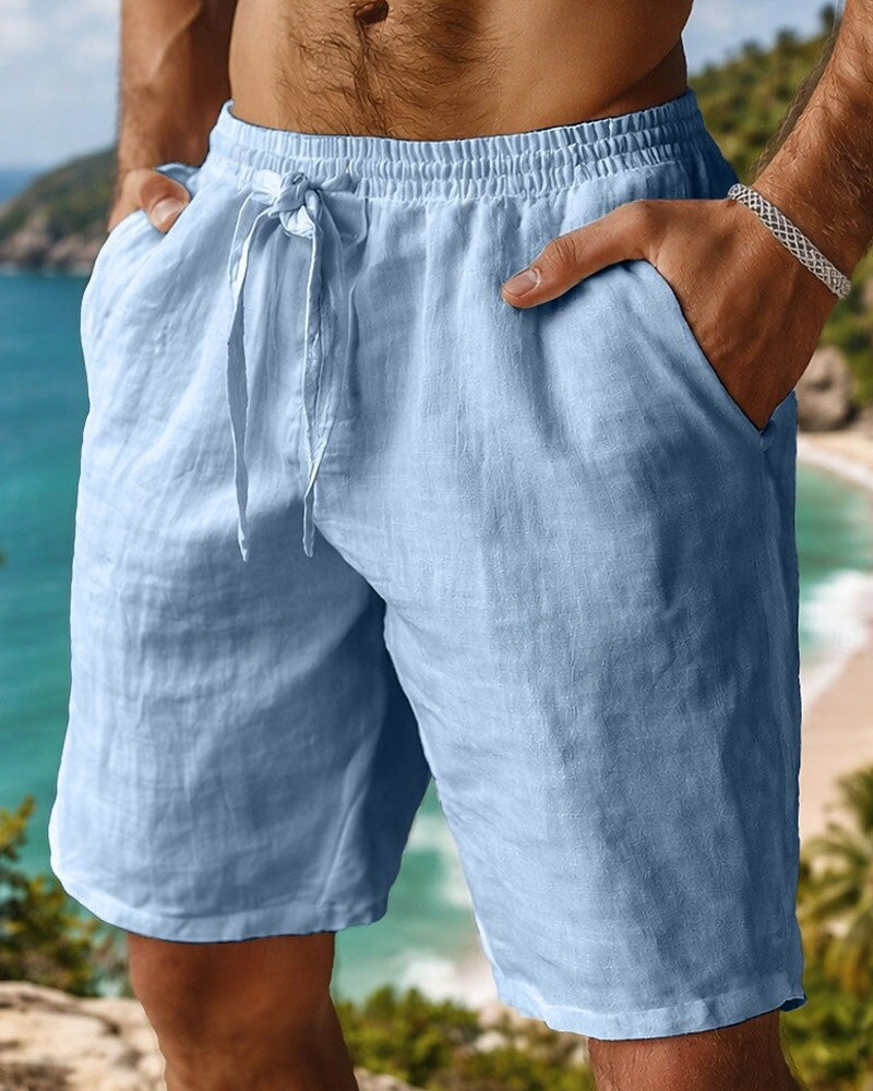 Shorts Ren Bomull Strand Fempunkt Avslappnad