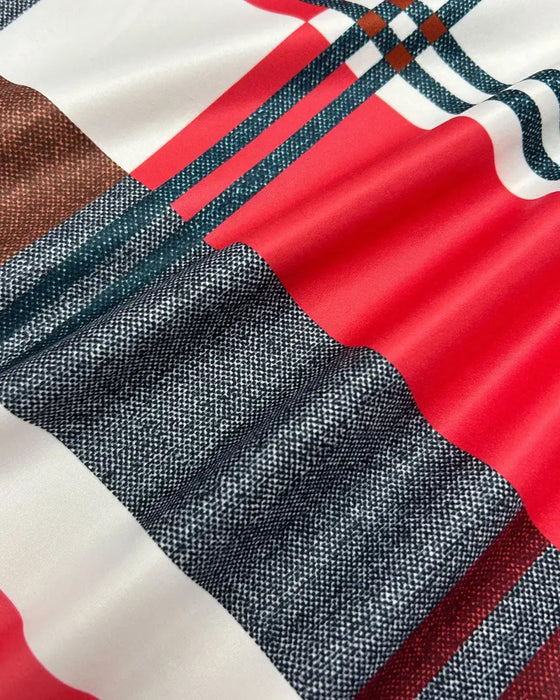 Linne Ärmlös Tryckt Rutig