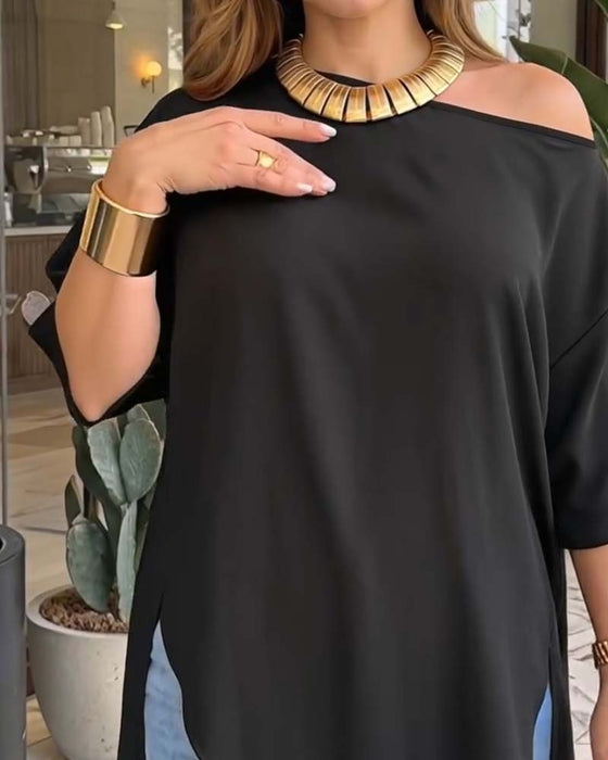 Blus Enaxlad Asymmetrisk