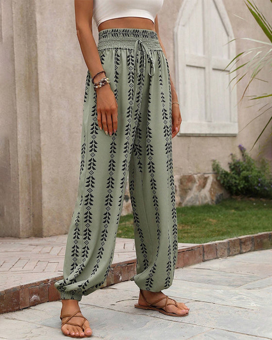 Casual Bloomers Med Geometriskt Mönster