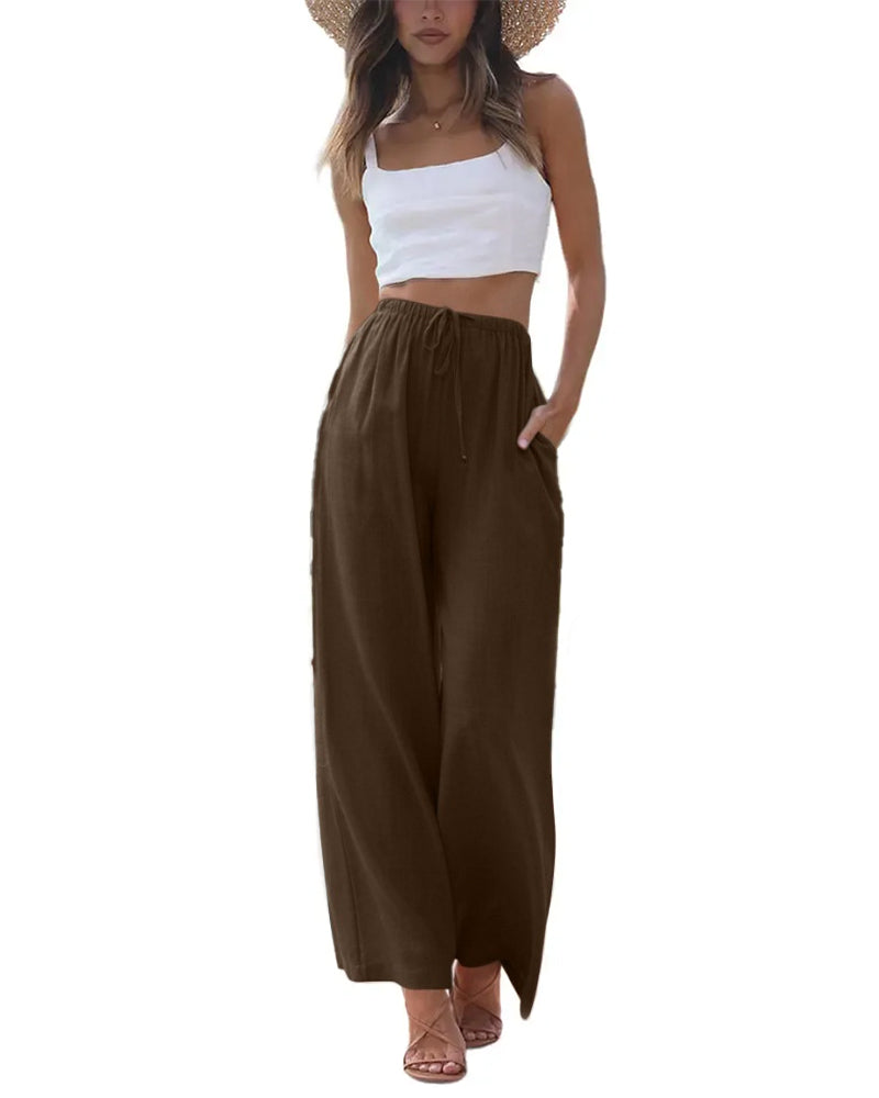Byxor Loose Fit Casual Dragsko Vida