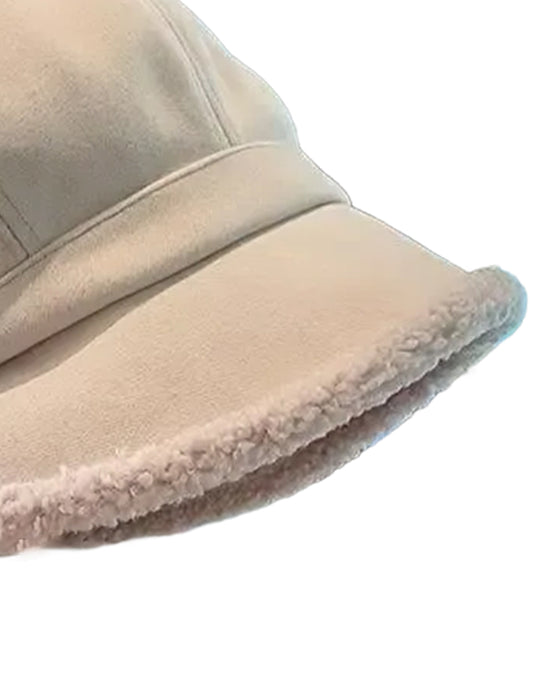 Hatt Dam Enfärgad Plysch Fiskarhatt Varm