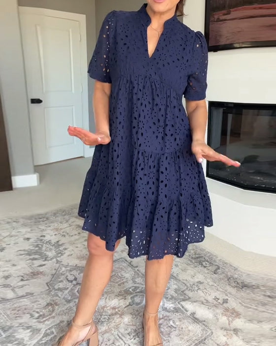 Klänning Ståkrage Urgröpning A-Linje