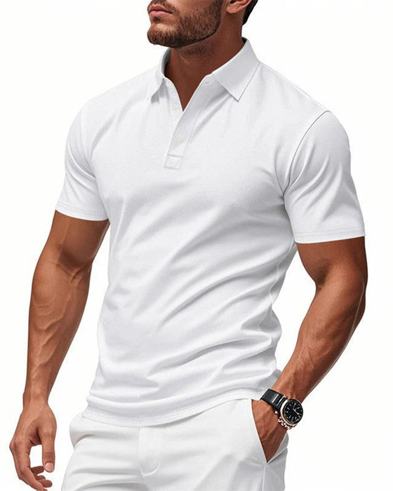 T-Shirt Herr Snabbtorkande Kortärmad Kavajslag