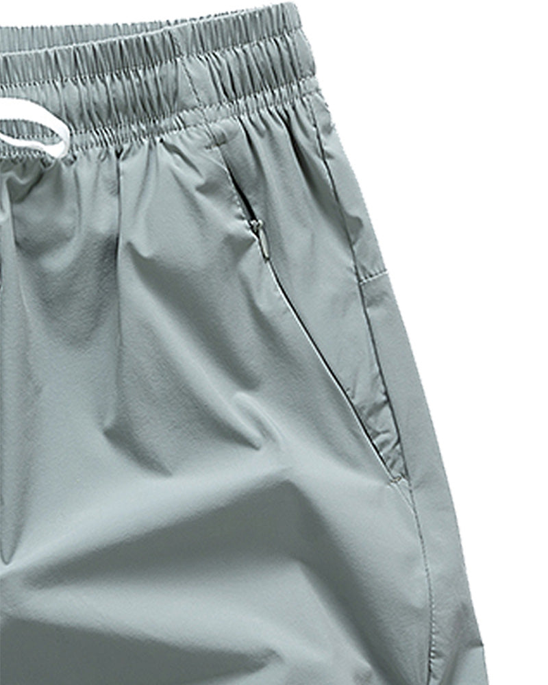 Shorts Män Elastisk Midja Ficka Snabbtorkande Is-Silke Sport