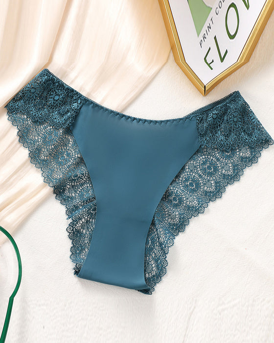 Spetstrosa-Set För Kvinnor Med Kontrastspets