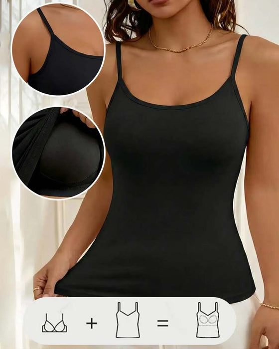 Cami Top Inbyggd BH Spagettiband
