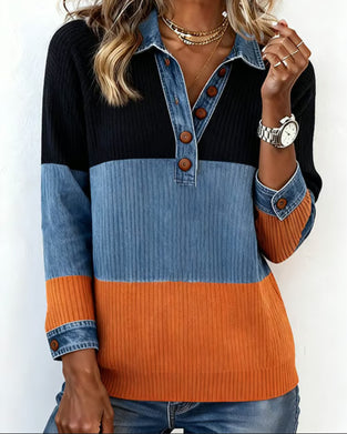 Modig Topp Med Slag Och Kontrastfärg