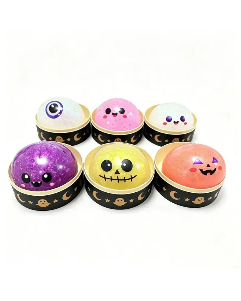 Halloween-Set Med Gulliga Läskiga Spök-Maruko-Mjuka Tryckleksaker, Miniatyr Bärbar Stressleksak, Sensoriska Produkter För Halloween-Tillbehör, Påfyllnad Till Festgodispåsar & Minipresenter