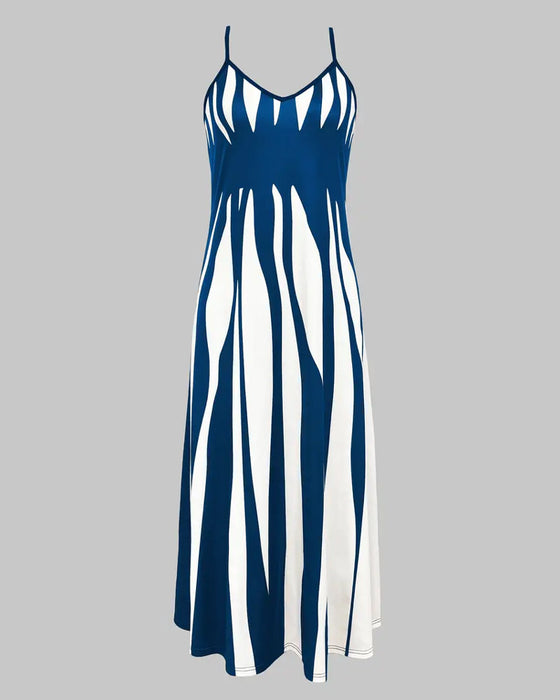 Klänning Temperamentsfull Och Trendig V-Ringning Hängslen