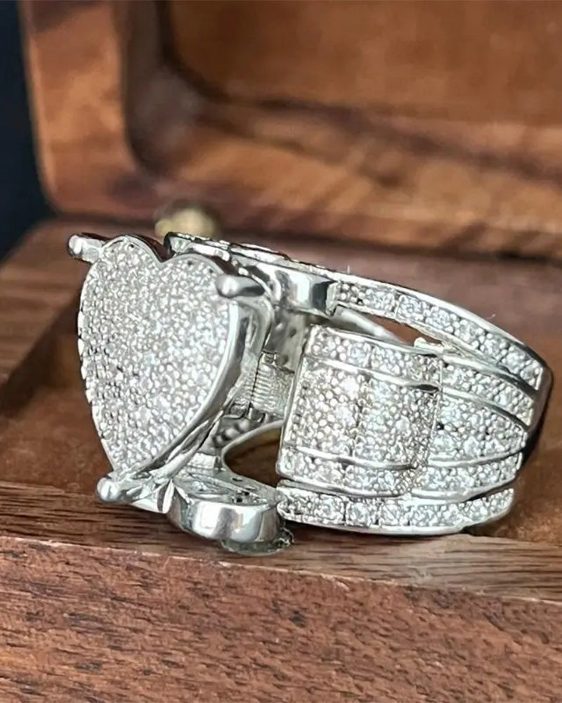 Pave Hjärtformat Ringset för Kvinnor