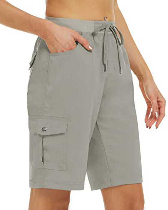 Kvinnors Shorts Snabbtorkande Cargoshorts Med Fickor