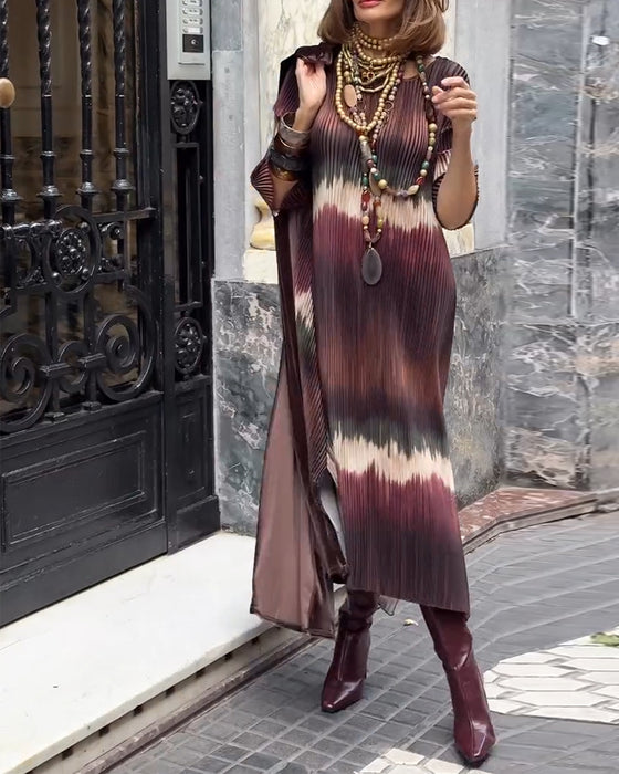 Klänning Moderiktig Gradient Veckad