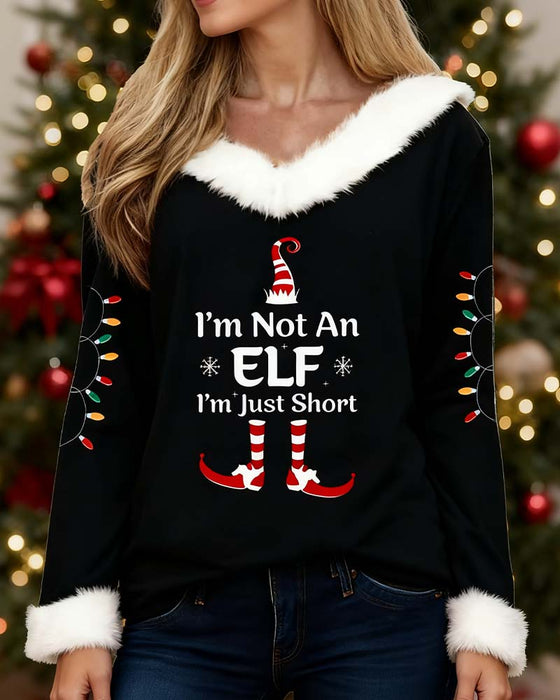 Modernt Tryckt Topp Med Pälskrage