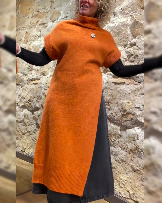 Kortärmad Polotröja Med Spjäll Och Hög Krage