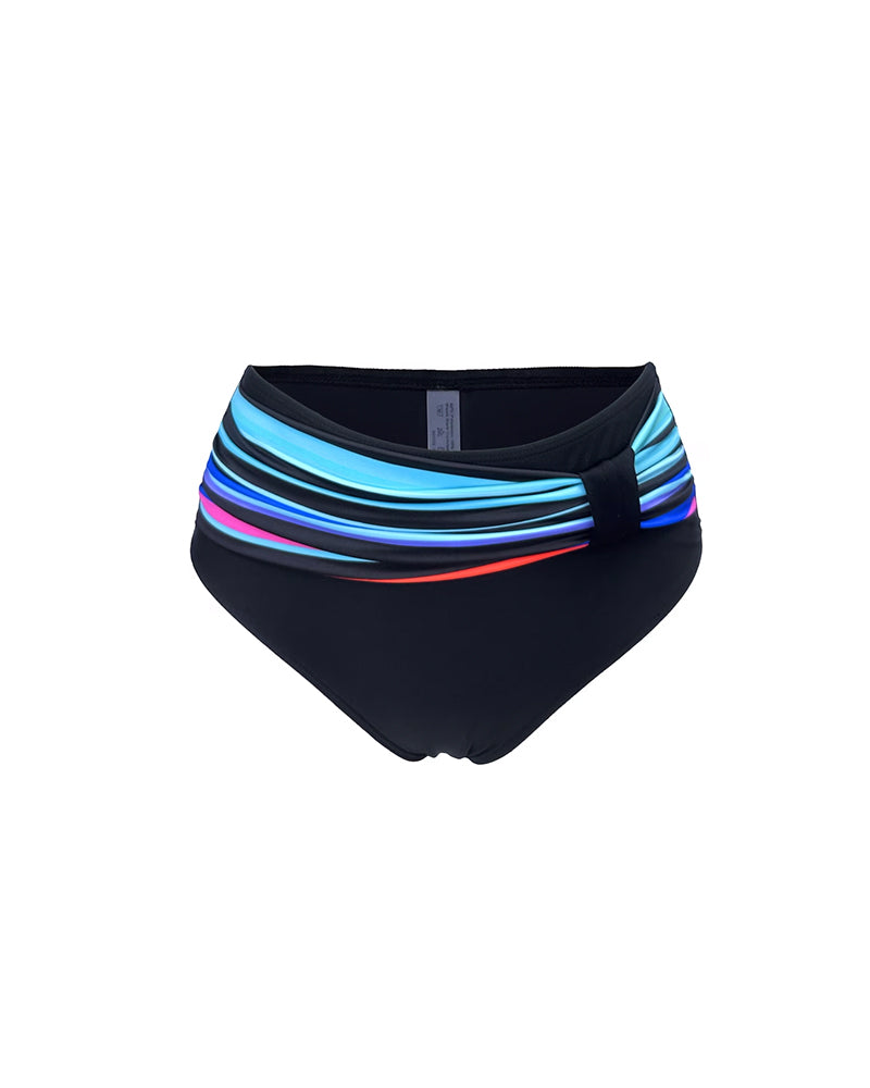 Bikini Regnbågsrandig Färgblockerad Tvådelad Tryckt