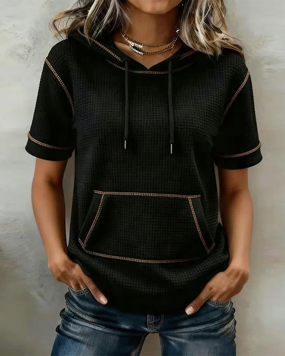 T-shirt Avslappnad Med Dragsko Ficka
