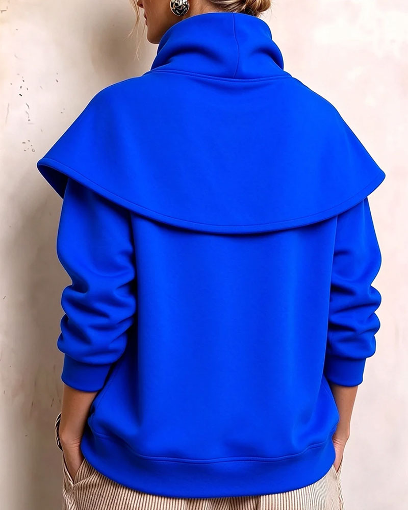 Sweatshirt Dubbellager Turtleneck