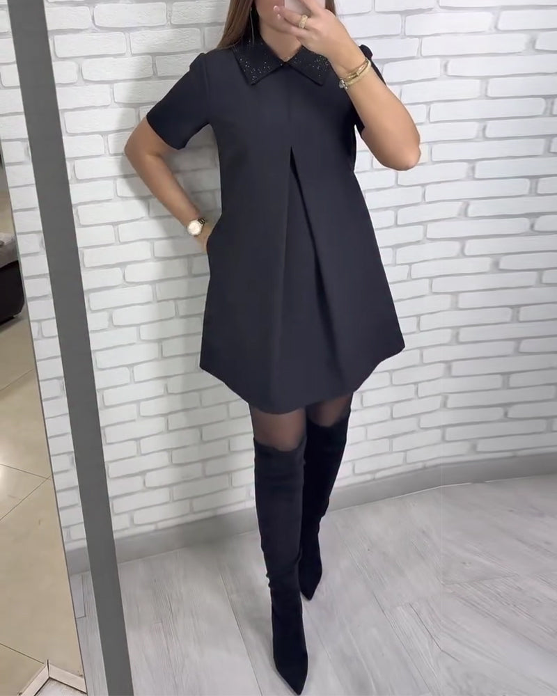 Mässing Klänning Med Peter Pan-Krage