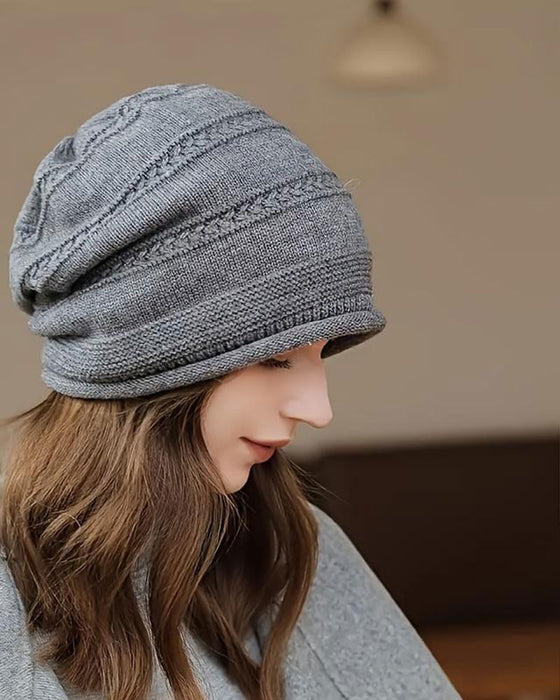 Enfärgad Slouchy Mössa