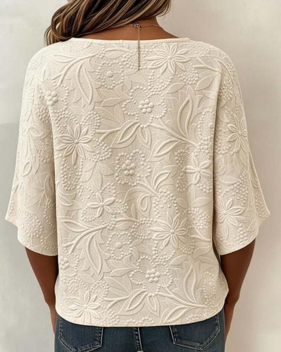 Blus Dam Casual Blommig
