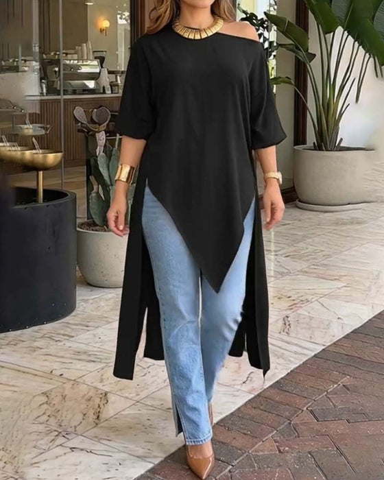 Blus Enaxlad Asymmetrisk