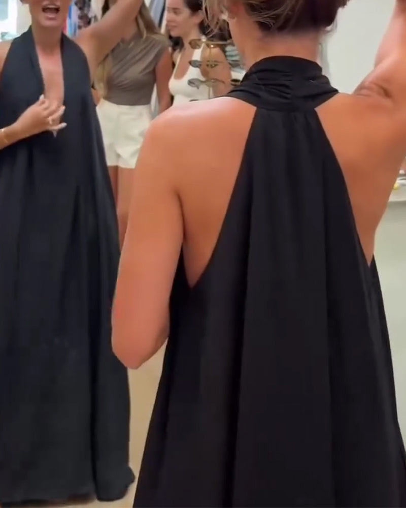 Klänning Elegant Ärmlös Golvlång