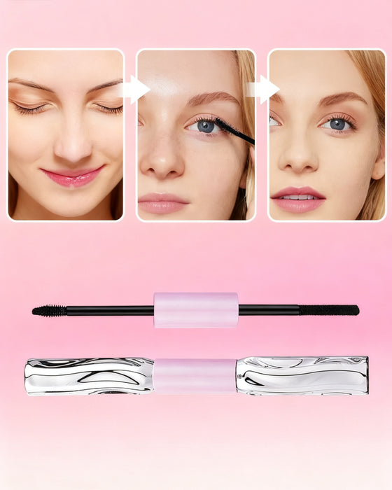 🔥 2-i-1 Långvarig Volymgivande och Böjande Mascara