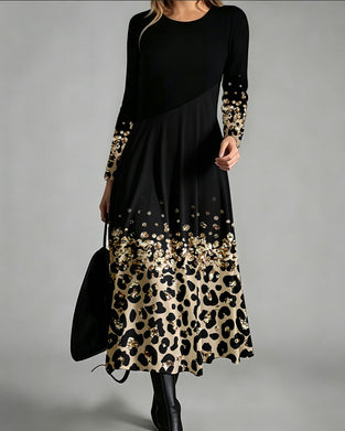 Klädning Ombre Leopard Casual
