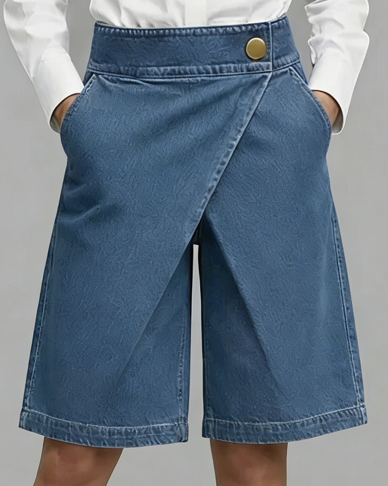 Byxor Denim Asymmetrisk Ficka