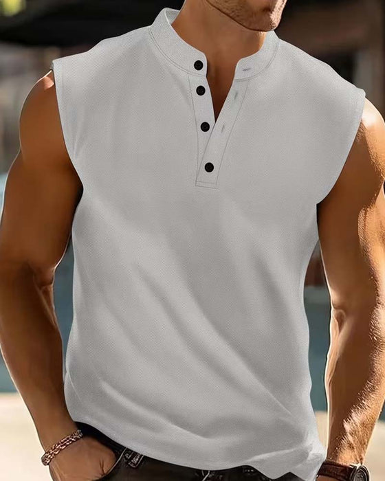 Linne Herr Henley Enfärgad Sport