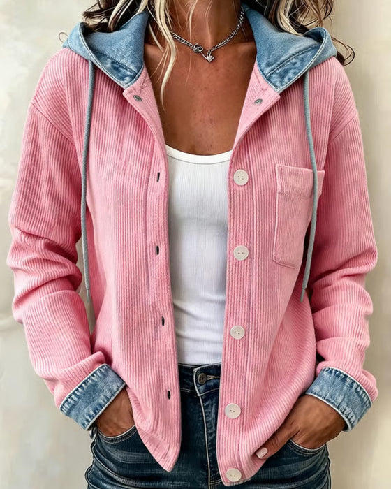 Kappa Huva Ribbad Jeans Lapptäcke Knäppt