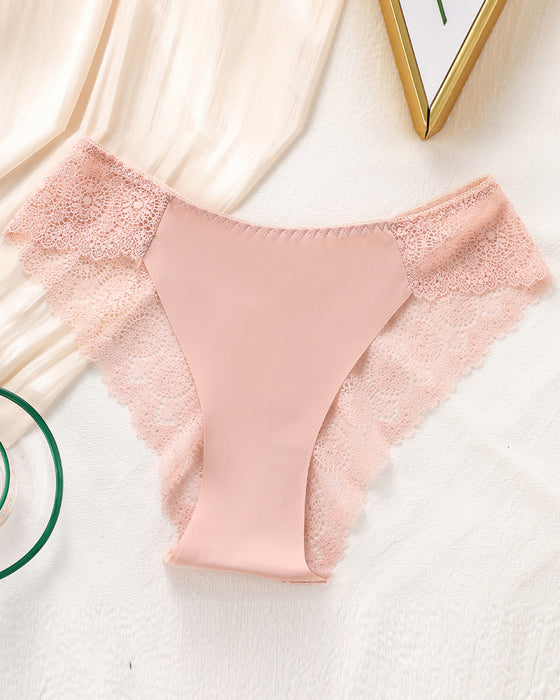 Spetstrosa-Set För Kvinnor Med Kontrastspets