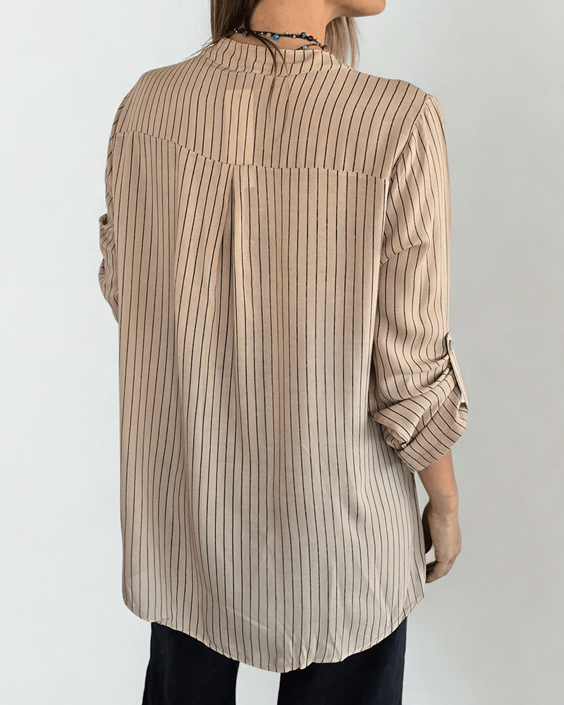 Skjorta Mode Paljett Randig