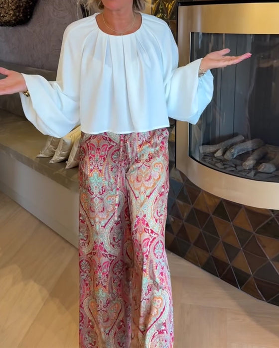 Blouse Fransk Puffärm Kort