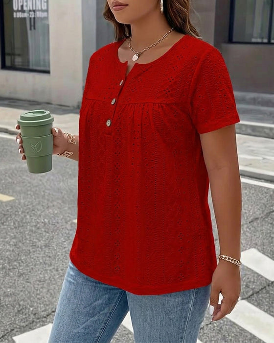 T-Shirt Genombruten Henry Krage Kortärmad