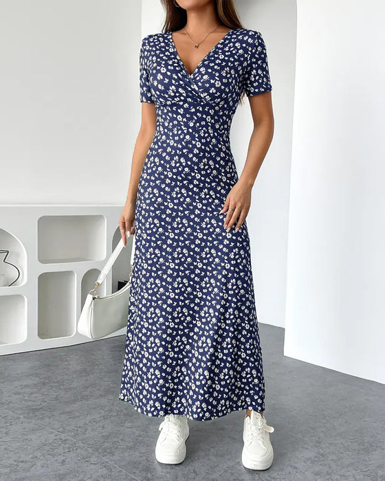 Klänning Sexig Elegant Mönstrad