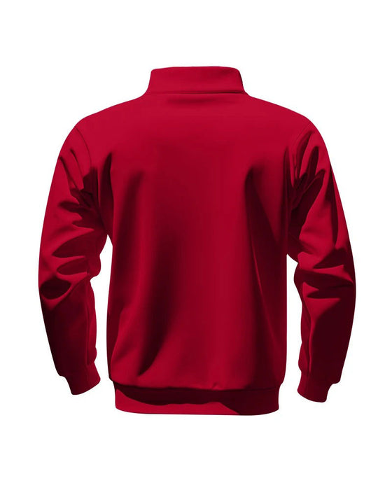 Sweatshirt Enfärgad Ståkrage Dragkedja