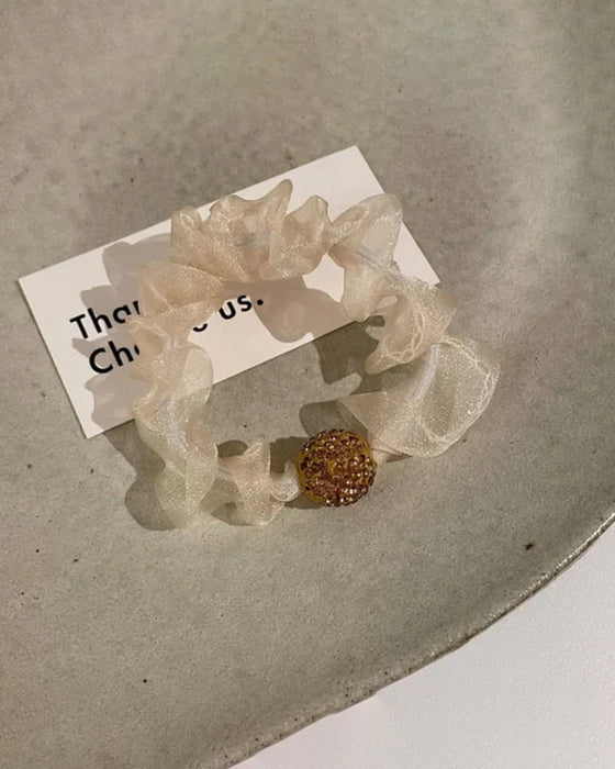 Eleganta Hårband Med Nät Och Strasstenar 💎🎀