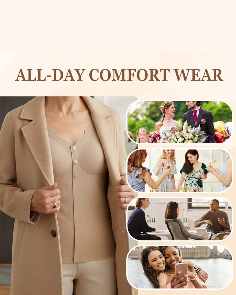 Linne Termisk Framknappar Integrerad BH