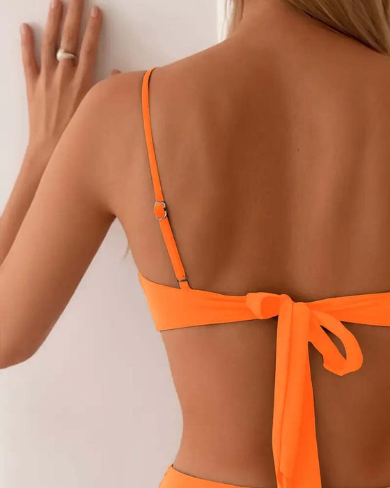 Bikini Sexig Modern Två-Delad