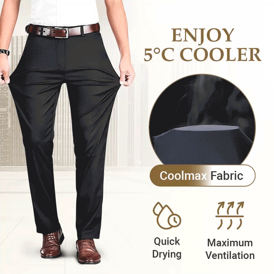 Timelessflex - Herrbyxor Med Hög Elasticitet I Straight Fit