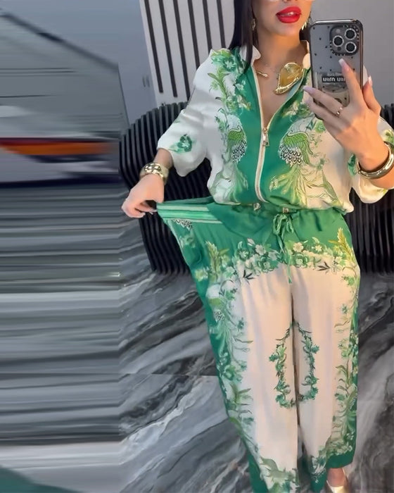 Kostym med Vida Ben Temperament Ståkrage Dragkedja